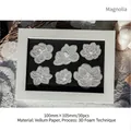 3D foam magnolia flower vellum stickers for scrapbooking, set of 30 decorative pieces - 30 Sheets / Magnolia