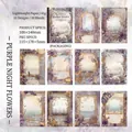 Papel decorativo floral barroco serie Purple Night para scrapbooking y manualidades - Noche Púrpura