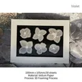 Violet 3D foam embossed vellum flower stickers 30pcs set for DIY journaling and scrapbooking - 30 Sheets / Violet