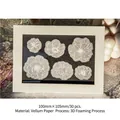 30pcs Autocollants Pivoine Blanche en Papier Vélin 3D pour Journal et Scrapbooking - 30 Feuilles / Renoncule