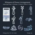 Hohlblumen-Bouquet-Aufkleber und florale Scrapbooking-Materialien für DIY-Deko - Blumengeflüster
