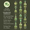Ruban PET décoratif vert émeraude étincelant avec effet nacré pour le scrapbooking - Émeraude Brillante