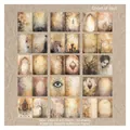 Retro gothic scrapbooking paper with dark magic castle and eyeball themes, 30 sheets - Ghostly Phantom