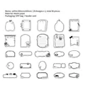 Twilight serie 50 stuks handgetekende washi stickers voor DIY-dagboeken en scrapbooking - Heerlijk Eten