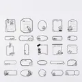 Set de 50 pegatinas de estilo garabato en blanco y negro para decoración de álbumes DIY - Paraíso de Juguetes
