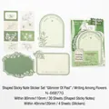 Nature themed green stationery set with 30 forest stickers and floral memo pads - Floral Whisper