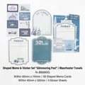 Vintage blue-themed sticker set with bicycle and train motifs for scrapbooking - City Wander
