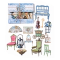 Baroque style hollowed out hard card stickers with vintage furniture and objects - World Old Shop
