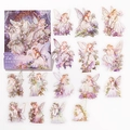 Floral elf theme PET stickers in Iris Ribbon style for journaling decoration - Iris Ribbon