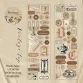 Vintage European style washi tape featuring 5.5cm wide banquet motifs and gothic letters - Banquet Reappears
