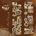 Castle Ruins vintage washi tape for journaling with antique typewriter and quill patterns - Castle Ruins