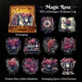 Gotische PET-Sticker mit Vintage-Rosen und Zaubertrank-Motiven in einer Retro-Geschenkbox - Magische Rose