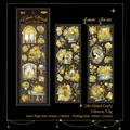 Adesivi PET Rococo 3D in oro Estate Secret con motivi di fiori e pianoforte - Estate Secret