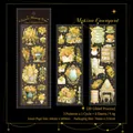 Adesivi Rococo Memory PET 3D dorati con lampadari e fiori in stile vintage - Makino Courtyard