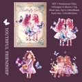 Parelmoerglans PET-stickers Butterfly Girl voor DIY scrapbooking decoratie - Jeugdige Vriendschap