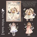 Butterfly Girl PET stickers with shell light finish for DIY scrapbooking decor - Pure White Smile
