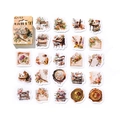 Vintage-Aufkleber-Set Collage Diary mit Schreibmaschinen- und Blumenmotiven - Collage-Tagebuch