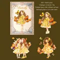 Set di adesivi in PET effetto conchiglia con illustrazioni di ragazze farfalla - Fiaba da Sogno