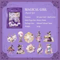 Set di adesivi PET Magical Girl con oro laser 3D e finitura perlata per il fai da te - Ragazza magica
