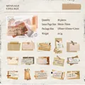 Vintage scrapbooking sticker pack with 30 earth-tone paper designs for diary decor - Message Collage