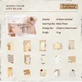 Vintage collage sticker set in wood tone style for scrapbooking 30 sheets per pack - Wood Color Blank