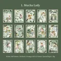 Papel retro estilo Mucha para scrapbooking con retratos florales, set de 30 hojas - Estilo de Dama Art Nouveau