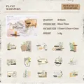 Vintage stickerset met 30 botanische en bloemenmotieven voor scrapbooking en creatieve decoratie - Plantengefluister