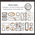 Nastro adesivo decorativo vintage con etichette nere per scrapbooking e diari 55mm x 2m - Etichetta Nera