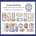 Ruban adhésif vintage Purple Mark avec motifs d'étiquettes rétro pour le scrapbooking - Marque Violette