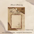 Floral butterfly vintage burnt edge sticky notes for journaling, 30 sheets pack - Dancing Among Flowers