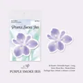 Floral sticky notes with purple iris design for scrapbooking and journaling 30 sheets - Purple Smoke