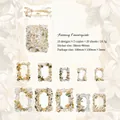 Set de 20 pegatinas de flores PET para decoración de álbumes de recortes y diarios - Campo de Fantasía