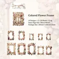 Set de pegatinas PET marcos florales vintage con 10 diseños para scrapbooking DIY - Marco Floral Colorido