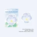 Blue pansy flower sticky notes for journaling with 30 sheets of writing paper - Butterfly Fluttering