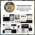 Starry Night themed aesthetic UI washi tape with modern digital collage patterns - Starry Night Sigh