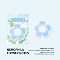 Blue flower sticky notes 30 sheets burnt edge style paper for journaling art - Mountain Dew