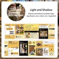 Retro smartphone UI design decorative synthetic tape in warm yellow tones, 6cm wide - Light and Shadow Years