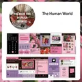 Pink and black creative UI style adhesive washi tape for journaling and DIY decor - Swaying Human World