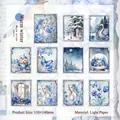 Vintage Junk Journal stickers Warm Winter Days theme set with swans and floral art - Warm Winter Years
