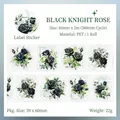Vintage PET Klebeband Dark Knight Rose für Scrapbooking Dekoration 60mm x 2m - Schwarzer Ritter Blume