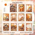 Autumn themed vintage stickers pack for DIY journaling made of lightweight paper - Late Autumn Afternoon
