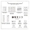 Mondphasen-Holzstempel-Set für DIY-Planer und Kalender-Dekoration im Retro-Stil - Mondphasen-Lichtjahr
