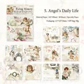 Faded Memories vintage angel scrapbook paper set with floral motifs 30 sheets - Angel's Daily