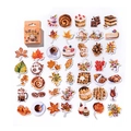 Vintage Nachmittagstee Sticker Set mit handgezeichneten Dessert Illustrationen aus Papier - Nachmittagsteezeit