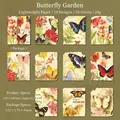 Vintage Butterfly Garden decorative paper set with 10 floral patterns for scrapbooking - Butterfly Garden