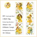 Daisy Innocence PET decorative tape with shell light finish for journaling decoration - Daisy