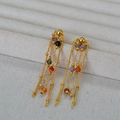 Pendientes de borla con piedras preciosas de colores y agujas de plata 925 en un estuche - Estilo Borla de Piedra Natural Multicolor / Colorido
