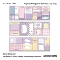 Juego de 6 hojas de cintas decorativas de papel escribibles serie Noche Brillante - Noche de Destellos