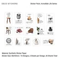 DIY Deko-Aufkleber-Pack mit Vintage-Objekten und minimalistischen Lifestyle-Motiven - Schöne Rituale