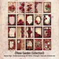 Vintage rose themed decorative sticker pack with 20 pieces for journaling and DIY crafts - Rose Manor